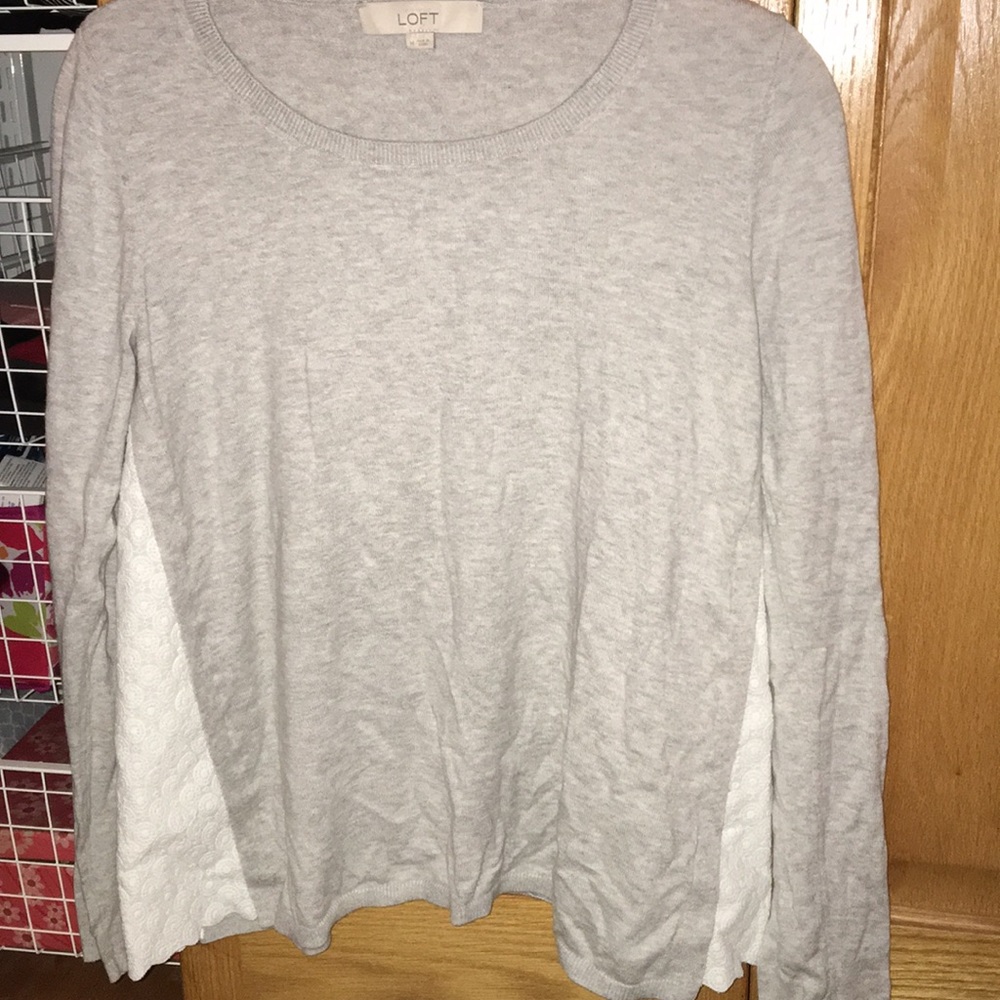 LOFT Floral Lace Sweater